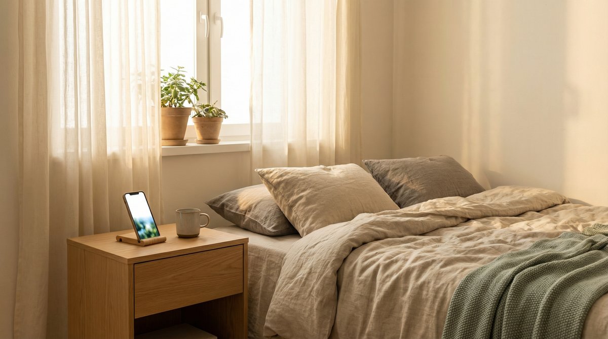 蘑菇视频 - 温馨卧室晨光，手机播放轻松视频 - www.ik5o8u52.cn